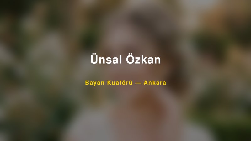 Ünsal Özkan — Ankara Kır Düğünü Mekanı Rehberi