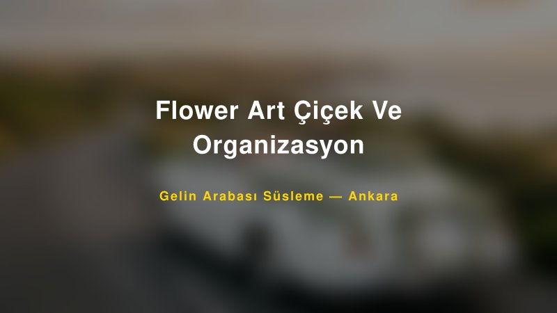 Flower Art Çiçek Ve Organizasyon — Ankara Kır Düğünü Mekanı Rehberi